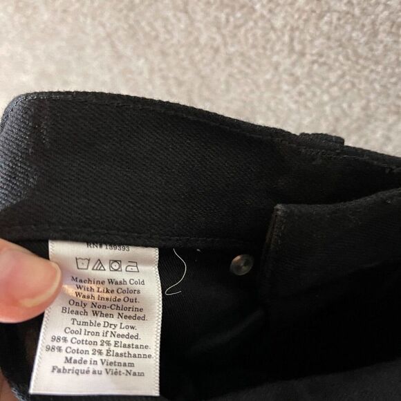 Everlane Modern Boyfriend Jeans Womens Size 25 Black Stretch Denim High Rise NEW - Picture 11 of 14